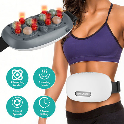 Abdominal Massager with Bian Stone, Red Light & Heat Therapy