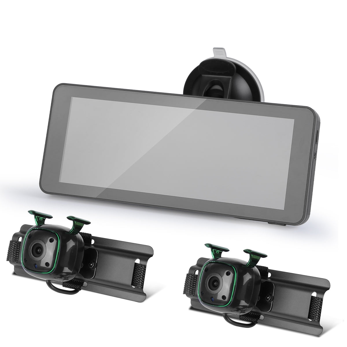 Dual Camera Baby Car Monitor with 6.86" Split Screen & Night Vision