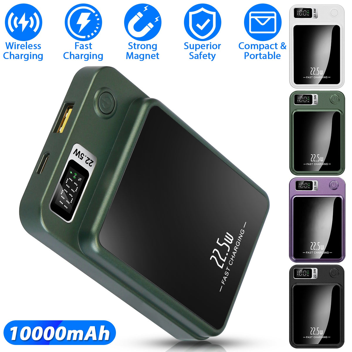 Magnetic Wireless Power Bank 10000mAh with PD20W Fast Charging