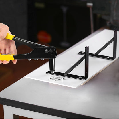 Heavy Duty Hand Riveter Gun with 4 Nozzles and Wrench