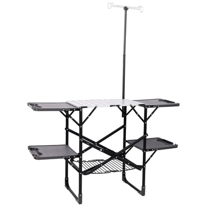 Folding Camping Kitchen Table with Heat-Resistant Top