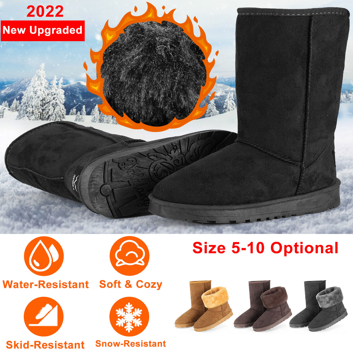 Women Ladies Snow Boots