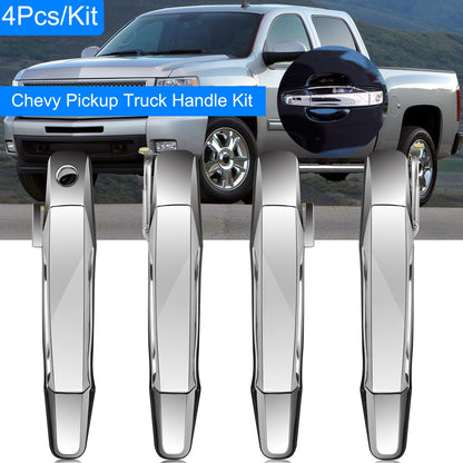 Chrome Door Handle Set for Chevy Silverado Sierra 2007-2014