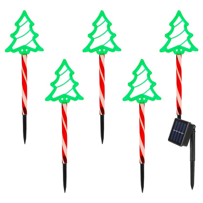 Solar Christmas Pathway Lights 5-Pack with 8 Lighting Modes