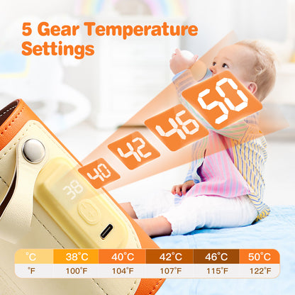 Portable Baby Bottle Warmer with 5 Temperature Settings