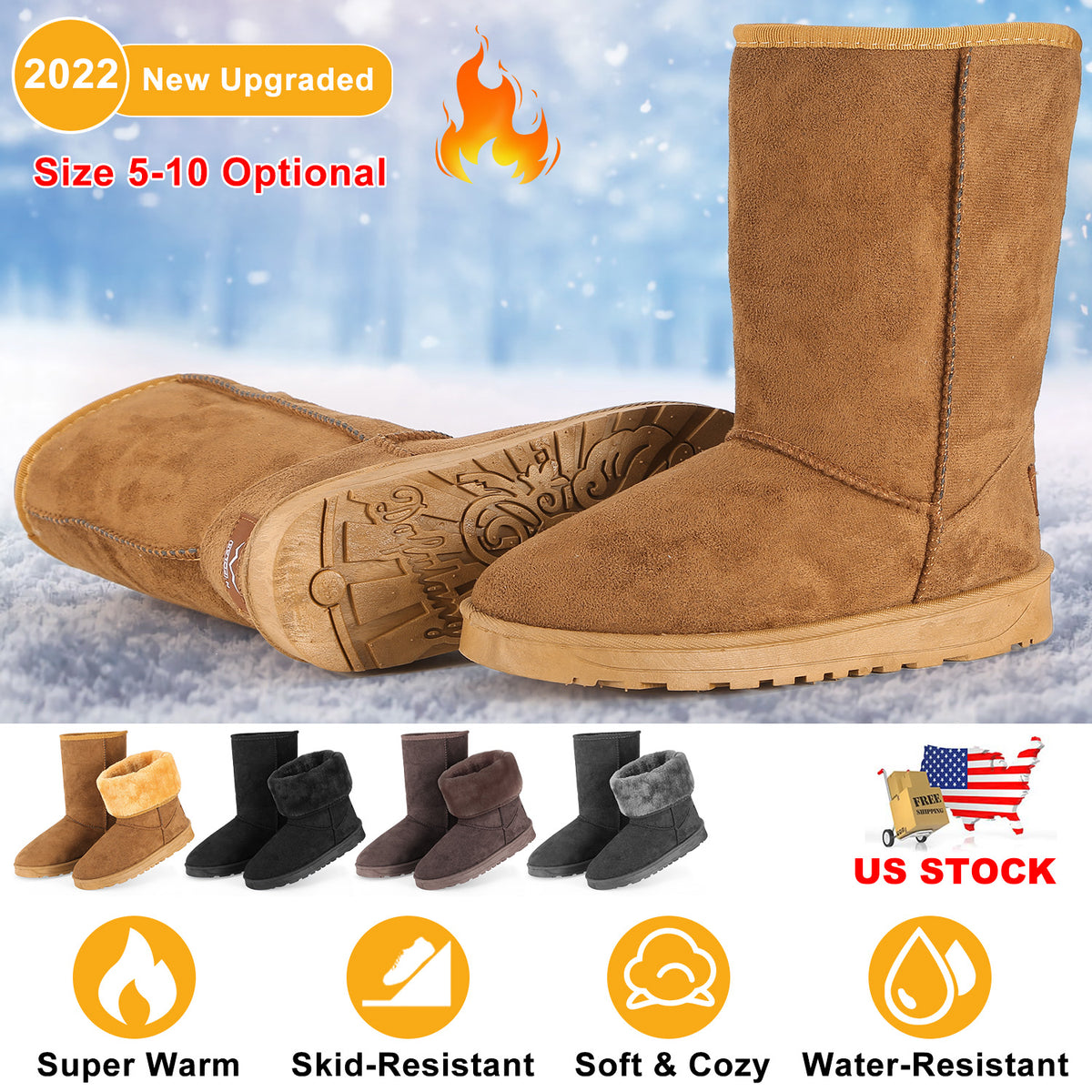Women Ladies Snow Boots