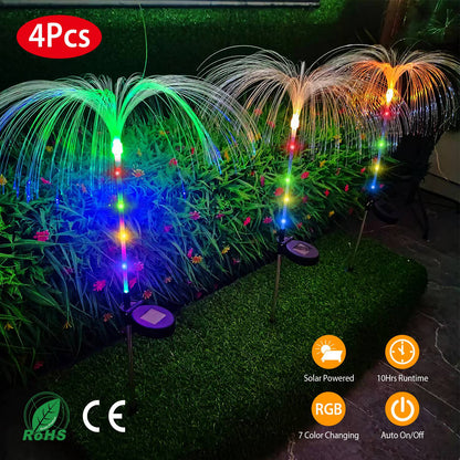 Solar Jellyfish Garden Lights 4-Pack with Color Changing LEDs