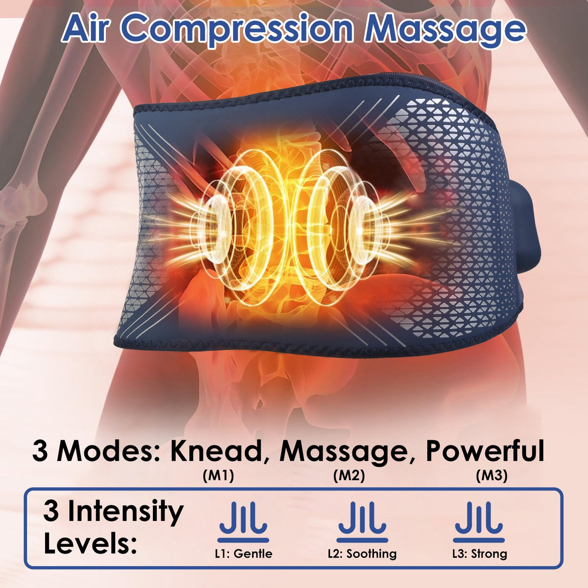 Lower Back Massager Heating Pad