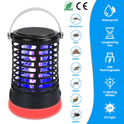 Rechargeable Bug Zapper Light with 3 Lighting Modes