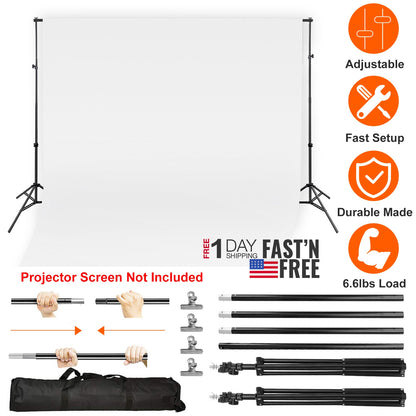 Backdrop Stand 6.5x10ft Adjustable Photography Support System