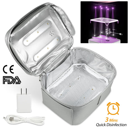 iMounTEK UV Disinfection Bag, Portable LED UV Sanitizer Box USB-Powered Travel UV Cleaner Bag for Baby Bottles Toys Underwear Toothbrush Beauty Tools