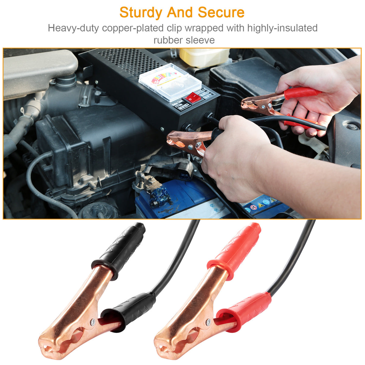 Battery Load Tester 6-12V 100A with Insulated Copper Clips