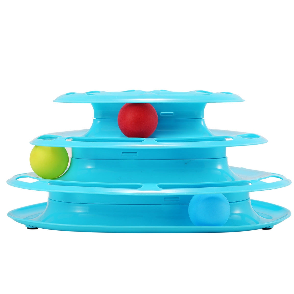 Cat Track Tower Toy 4-Layer Interactive Ball Chase Game