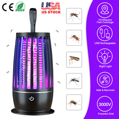 Rechargeable Bug Zapper with UV Light & Night Light