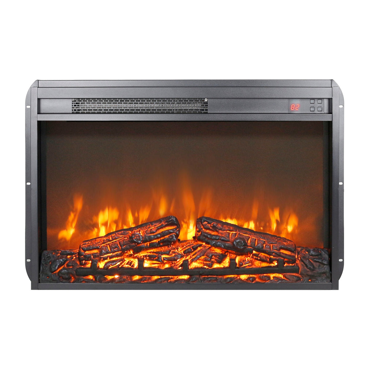 5000 BTU 26 Inch Electric Fireplace Insert with Remote Control, 1400W Electric Fireplace Heater with Realistic Flame Eff