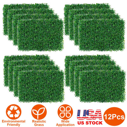 Artificial Boxwood Hedge Panels 23.6x15.75in - 12 Pack