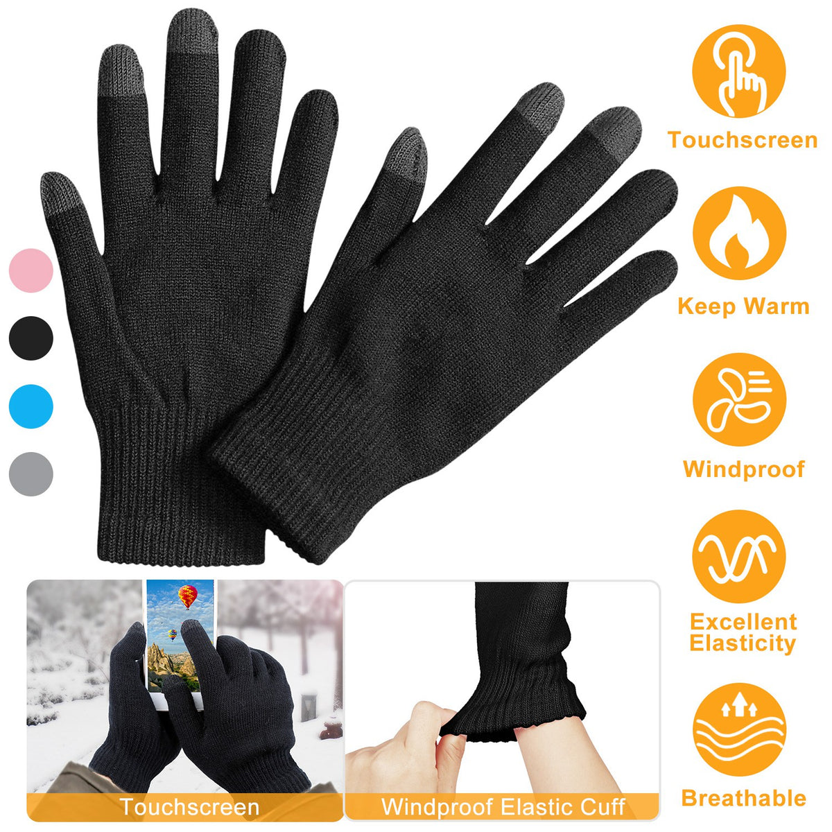 Unisex Winter Knit Gloves