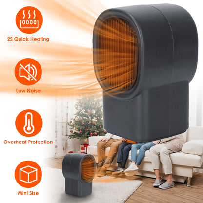 400W Portable Electric Space Heater for Home & Office
