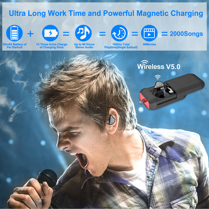 True Wireless Earbuds with Charging Dock and IPX4 Waterproof
