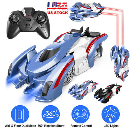 Wall Climbing RC Car with 360° Rotation and LED Lights