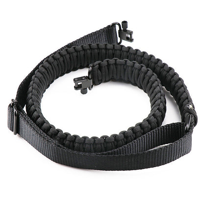 Adjustable Tactical Paracord Rifle Sling with Dual Swivels