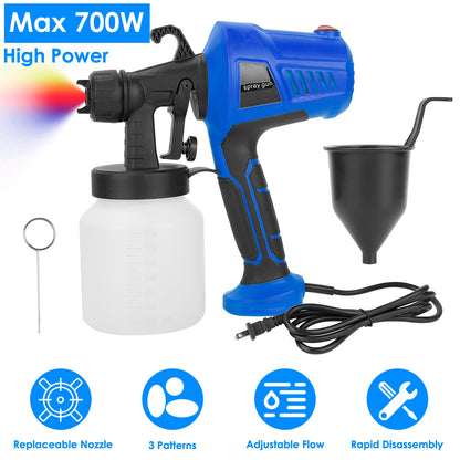 Electric Paint Sprayer 700W HVLP Spray Gun with 800ml Cup