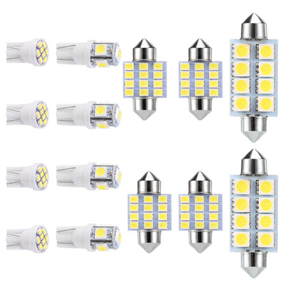LED Interior Light Kit for Cars - 14 Piece Set, 6000K White
