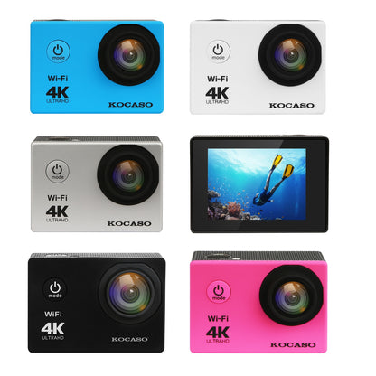 4K Action Camera with 170° Wide Angle Lens and WiFi
