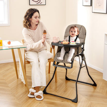 Compact Folding High Chair with Adjustable Tray