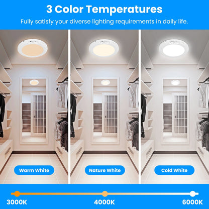 Magnetic Flush Ceiling Light Rechargeable Motion Sensor Ceiling Light Wireless Ceiling Light with Timer Remote Stepless Dimmable for Closet Stairs Gar