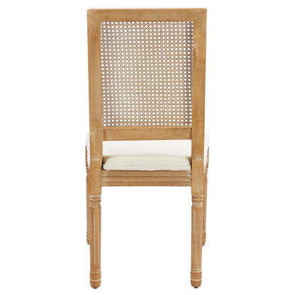 French Style Solid Wood Dining Chairs Set of 2, Elegant Oval Back Kitchen Side Chairs for Dining Room & Living Room