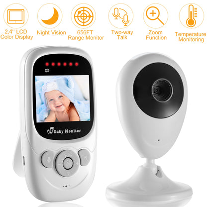 Video Baby Monitor with 2.4" LCD Screen and Night Vision
