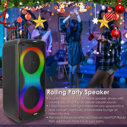 Portable Wireless Party Speaker with RGB Lights & Remote