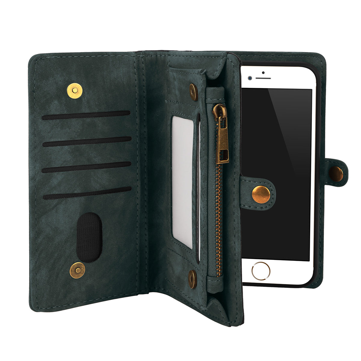iPhone 6 Wallet Case with Detachable Magnetic Phone Holder