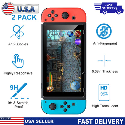 Nintendo Switch Tempered Glass Screen Protector 2-Pack