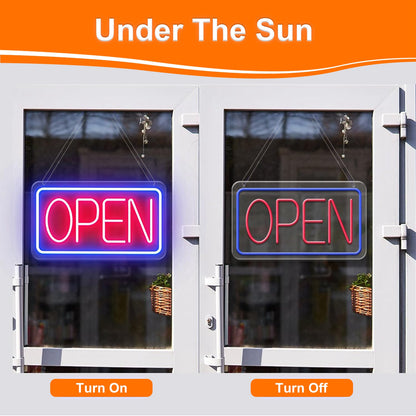 LED Open Sign 16.5x9.1in with 11 Brightness Levels