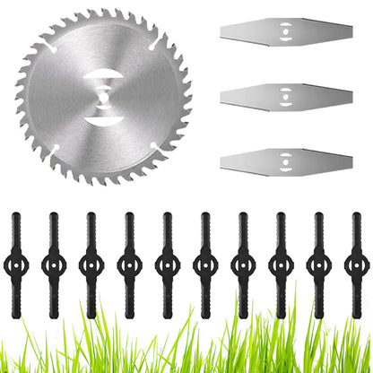 Grass Trimmer Blade Set - 14 Piece Replacement Accessory Kit