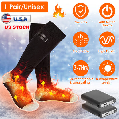 Rechargeable Heated Socks with 4 Temperature Levels