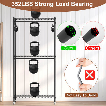 2-Tier Portable Clothing Rack with Cover and Wheels