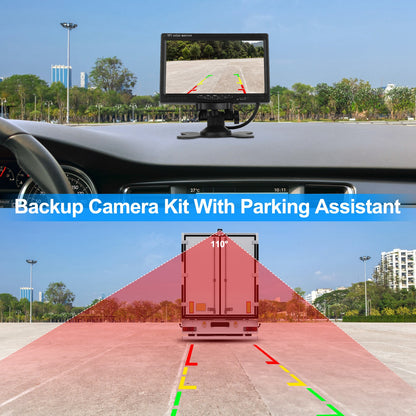 7 Inch Backup Camera System with Night Vision & IP67 Waterproof