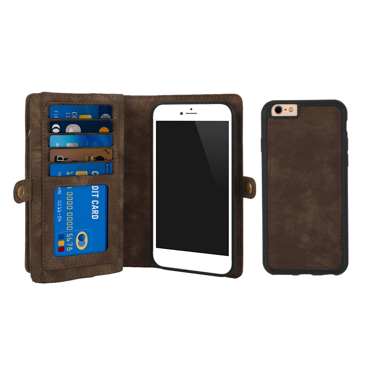 iPhone 6s Plus Wallet Case with Detachable Magnetic Cover