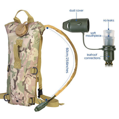 Tactical Hydration Pack with 3L Water Bladder