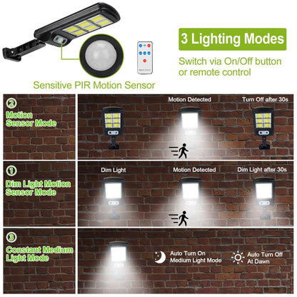 Solar Motion Sensor Wall Light 120 LED Outdoor Waterproof