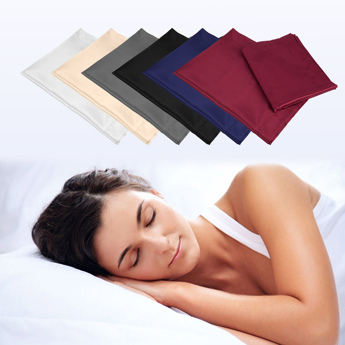 Satin King Pillowcase Set of 2 - Silky Smooth Hair & Skin Care
