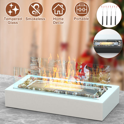 Tabletop Fire Pit with Roasting Sticks - Portable Ethanol