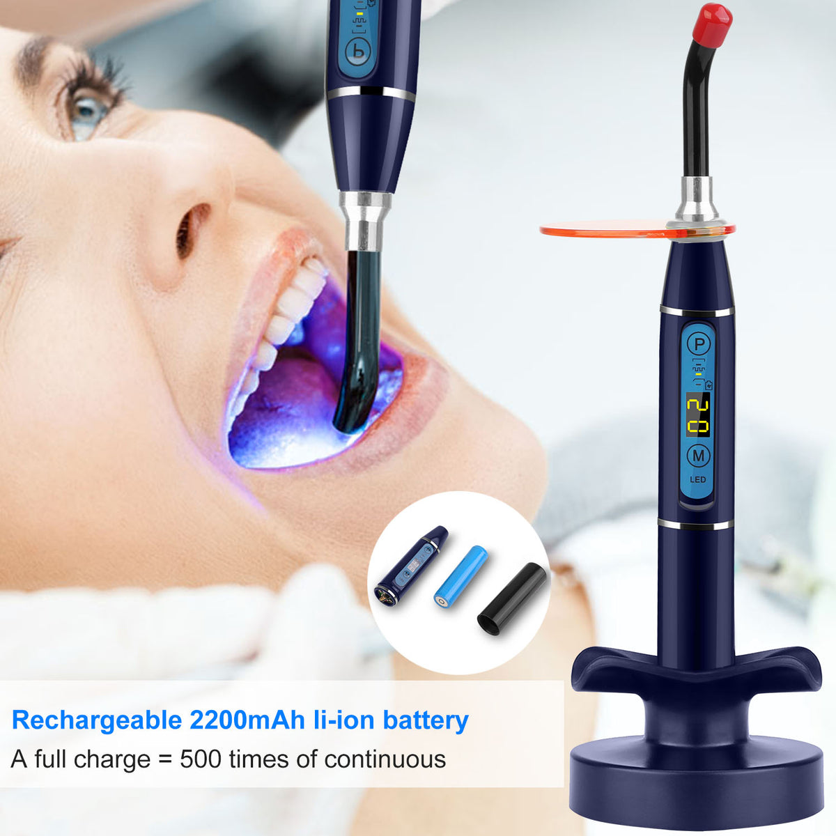 5W Cordless Dental LED Curing Light Lamp
