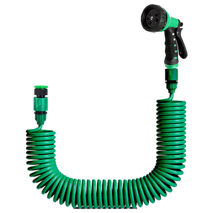 Self-Coiling Garden Hose with 7-Mode Sprayer - 49.2ft