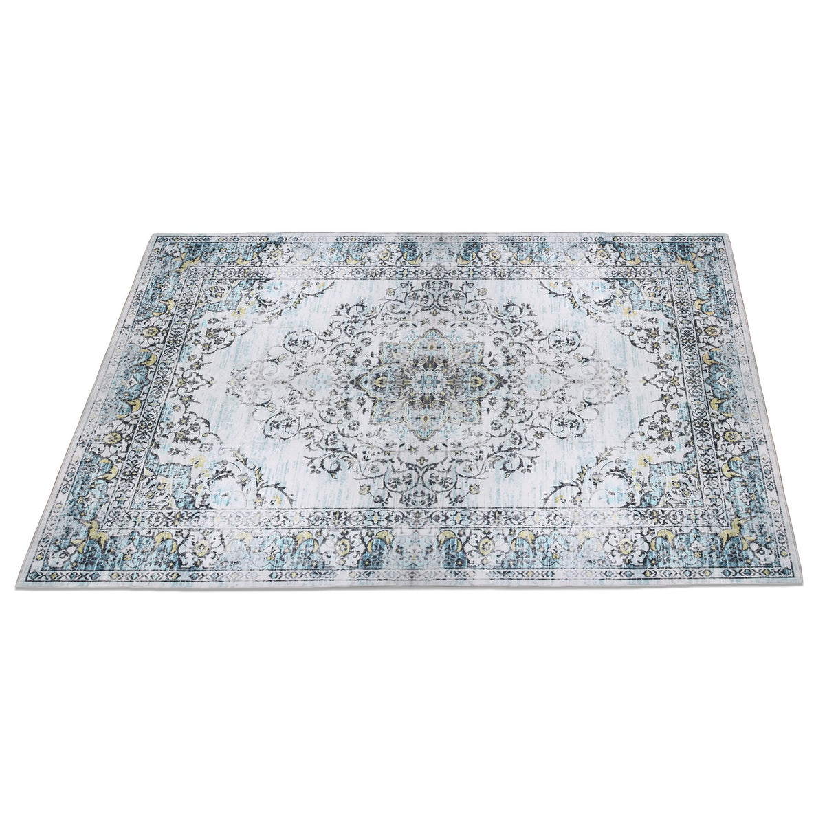 Vintage Area Rug 6x9 FT Non-Slip Washable Soft Faux Cashmere