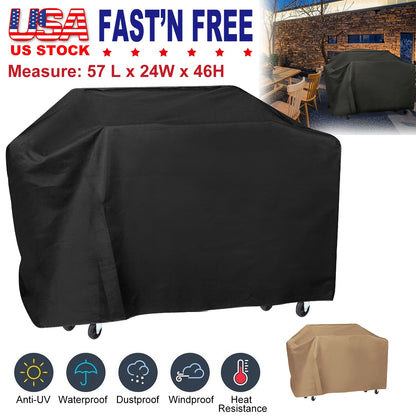 57-Inch BBQ Grill Cover - Weather Resistant Outdoor Protection