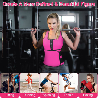 Waist Trainer Vest for Women with Zipper Closure
